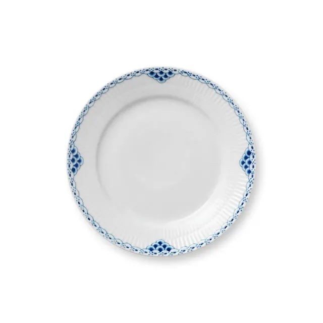 Kgl. Porcelæn Prinsesse tallerken 19 cm hvid porcelæn