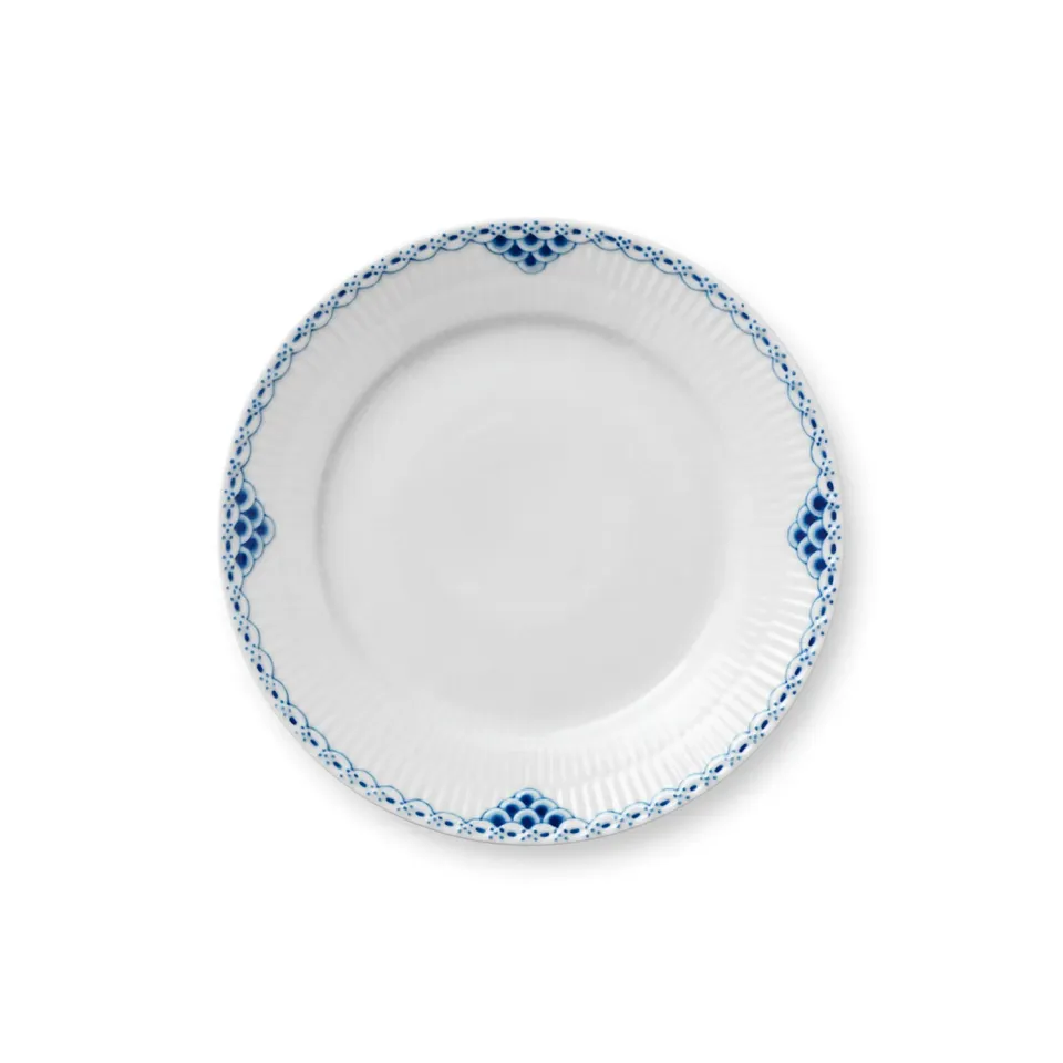 Kgl. Porcelæn Prinsesse tallerken 19 cm hvid porcelæn