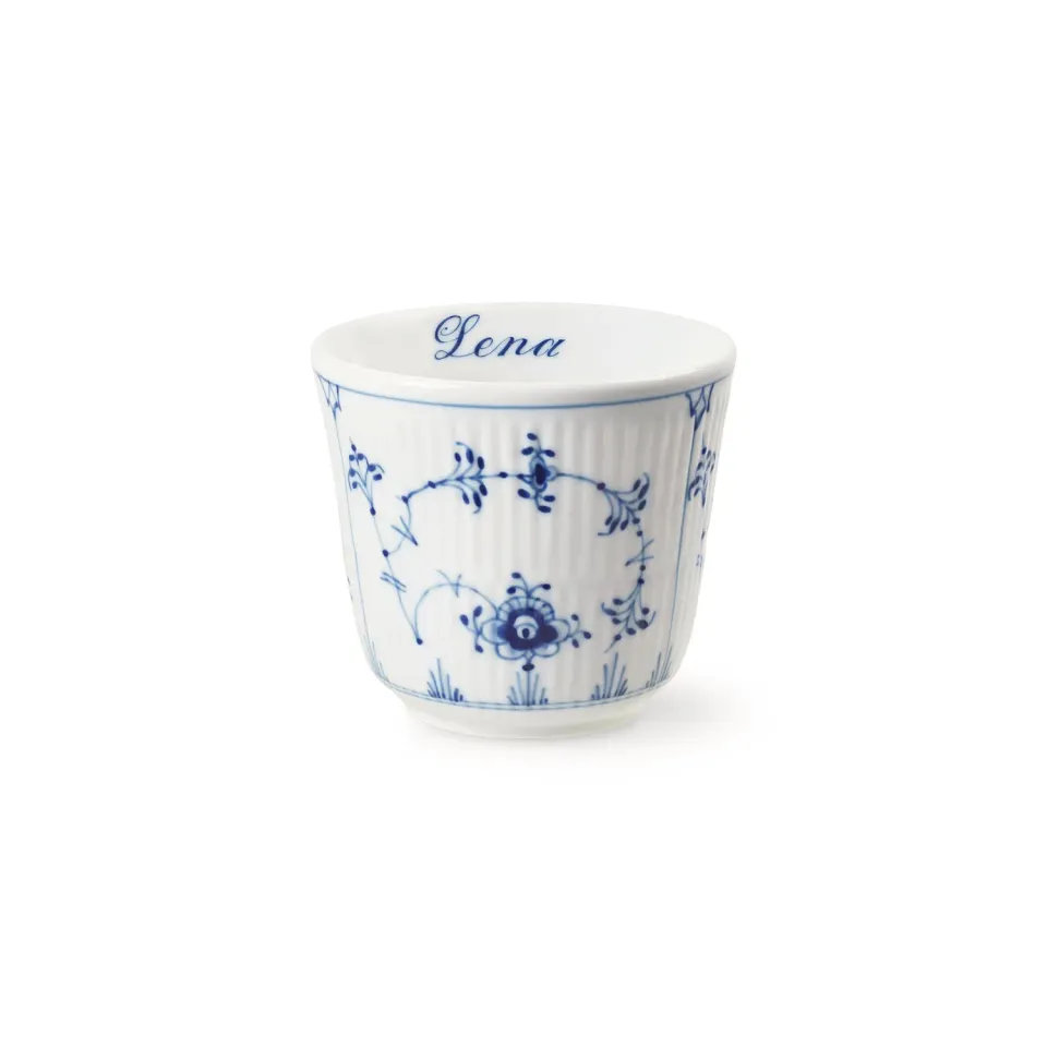 Kgl. Porcelæn Musselmalet Riflet termokrus Bespoke 26 cl