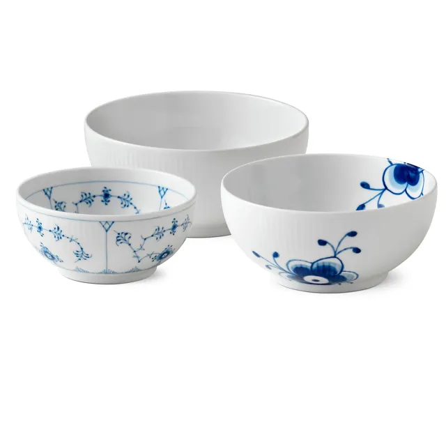 Kgl. Porcelæn Gifts With History skål 3 stk stentøj mix