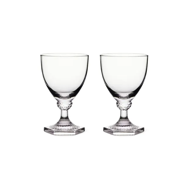 Kgl. Porcelæn Aurora vinglas 26 cl 2 stk krystal