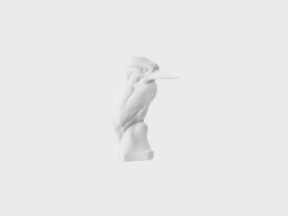 Nymphenburg Eisvogel fuglefigur biskuit hvid