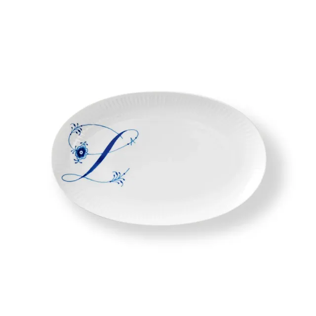 Royal Copenhagen Alfabet asiet L 23,5 cm hvid