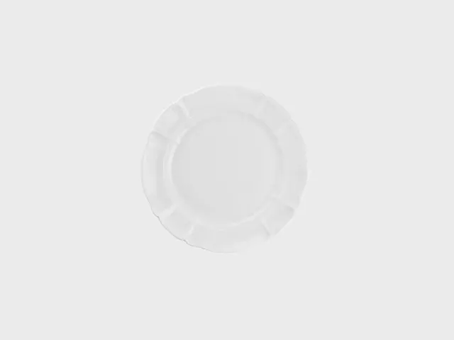 Nymphenburg Rokoko tallerken 16 cm hvid