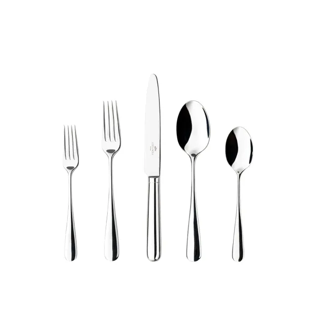 Costa Nova Lumi bestiksæt 5 dele Polished Silver stål