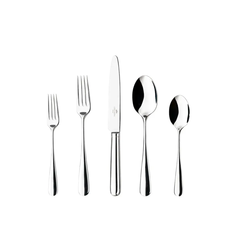 Costa Nova Lumi bestiksæt 5 dele Polished Silver stål