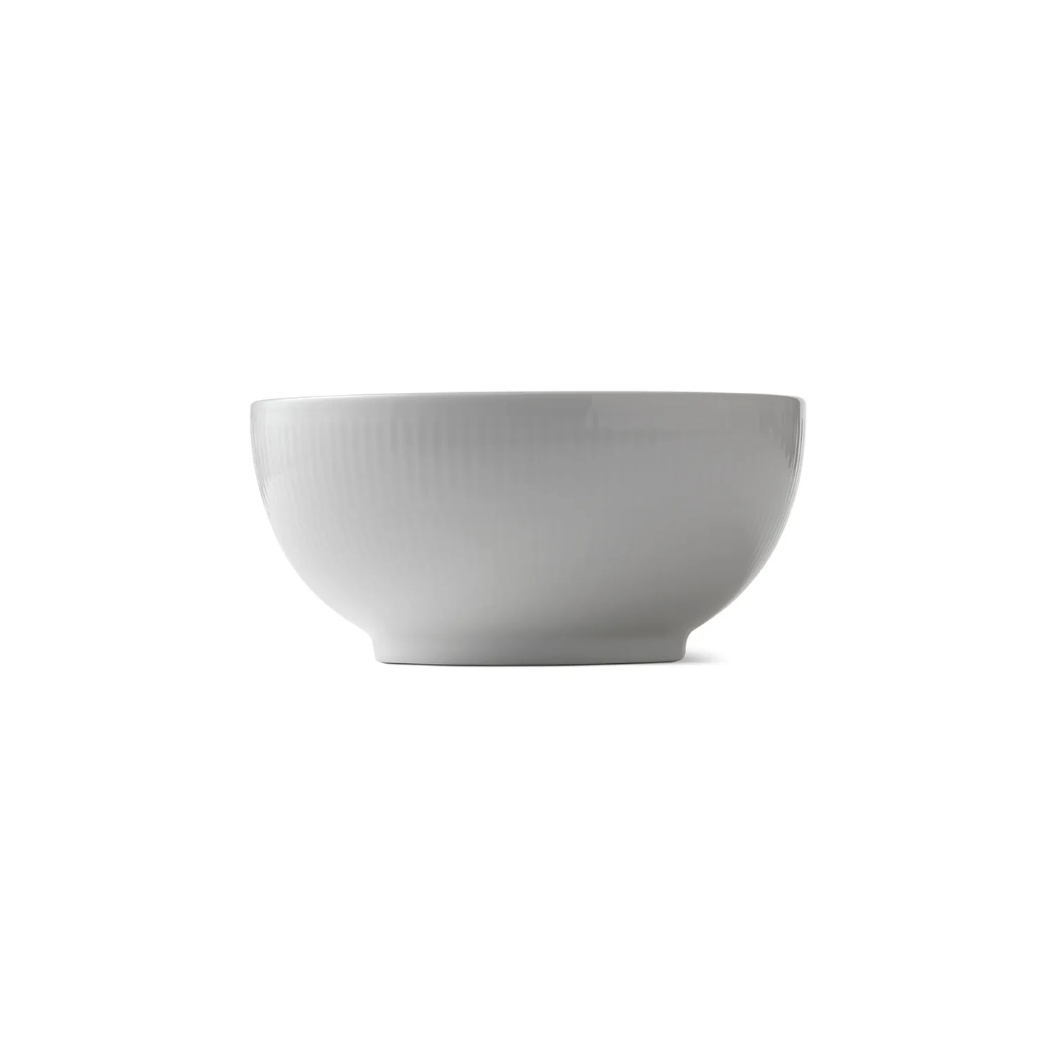 Kgl. Porcelæn Hvid Riflet skål 110 cl hvid porcelæn
