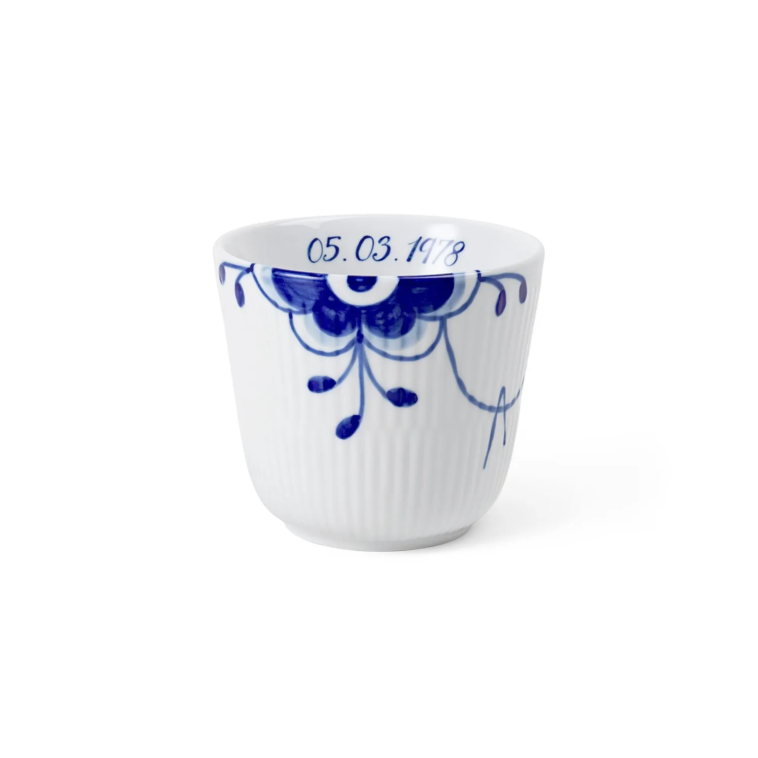 Kgl. Porcelæn Blå Mega Riflet termokrus Bespoke 26 cl