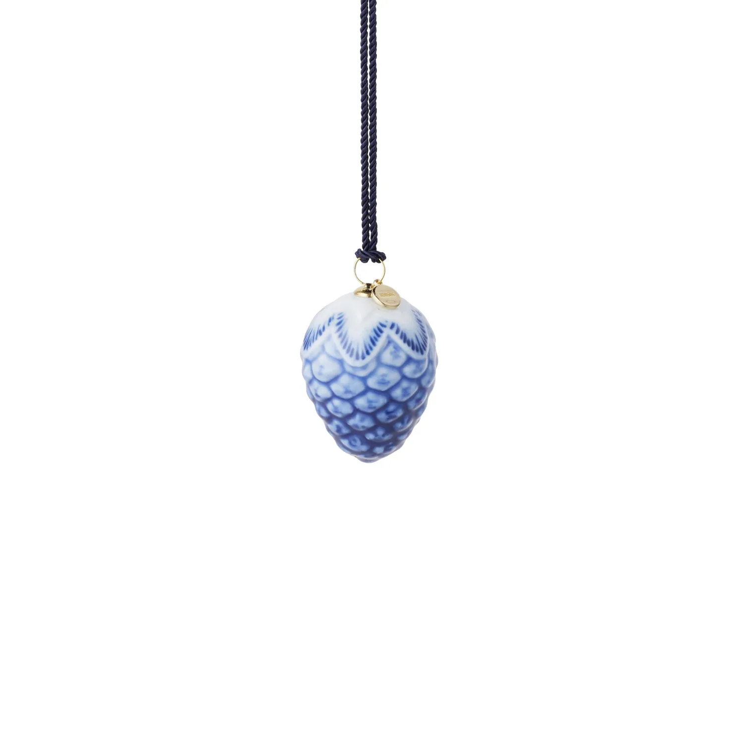 Kgl. Porcelæn Blå Samlerartikler grankogle ornament 5,5 cm porcelæn