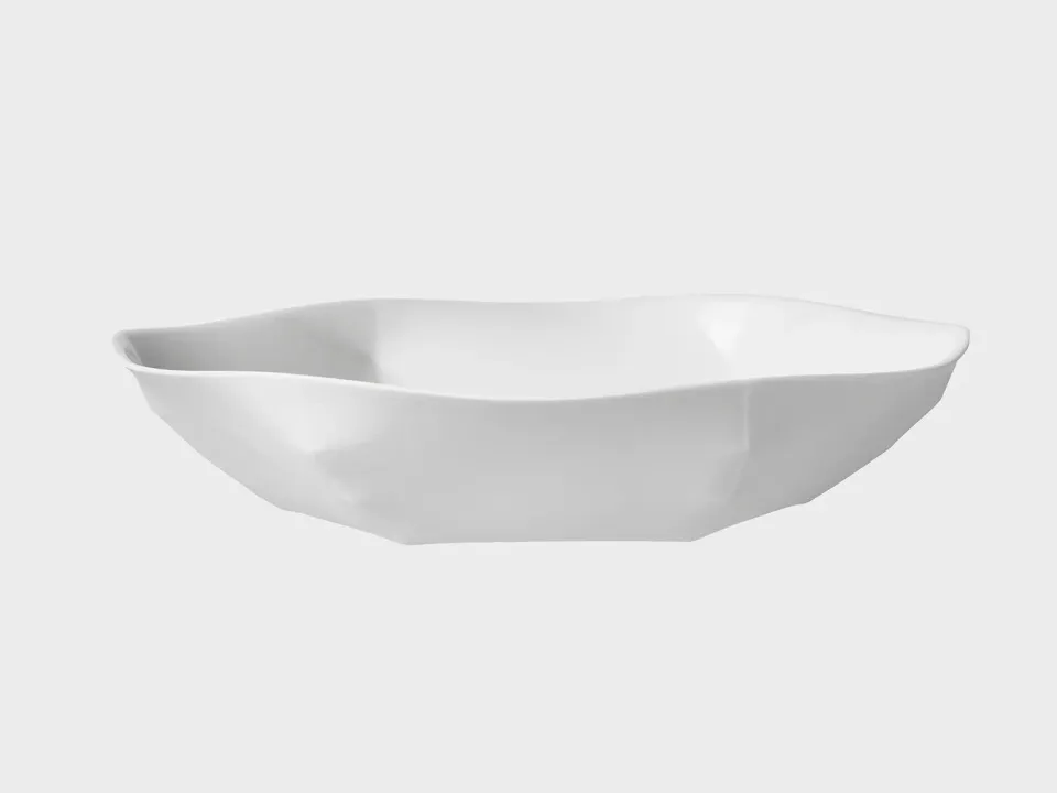 Nymphenburg Lightscape dyb tallerken 22 cm hvid biskuit
