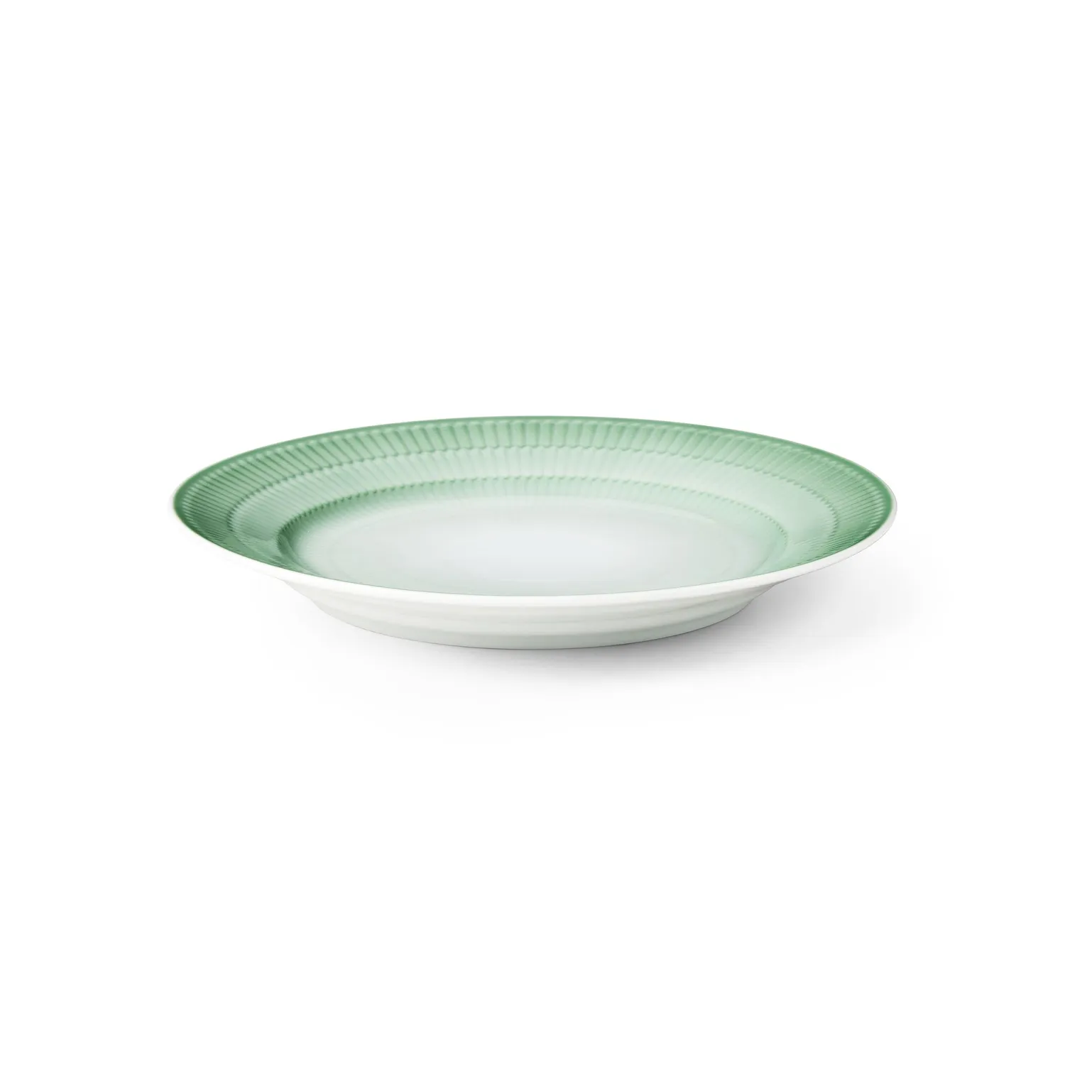 Kgl. Porcelæn Iris tallerken grøn 22 cm håndmalet glasur