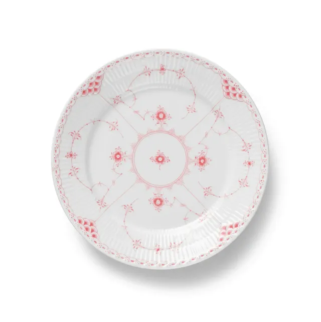 Kgl. Porcelæn Koral Halvblonde tallerken 22 cm koral porcelæn