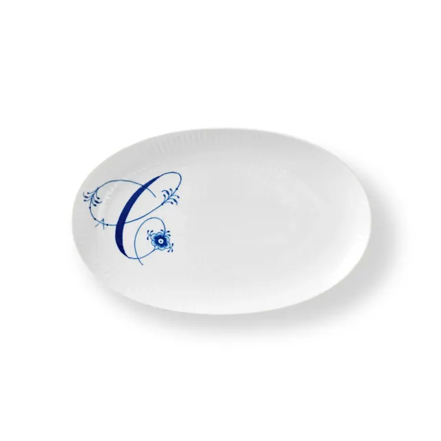 Kgl. Porcelæn Alfabet asiet C 23,5 cm håndmalet