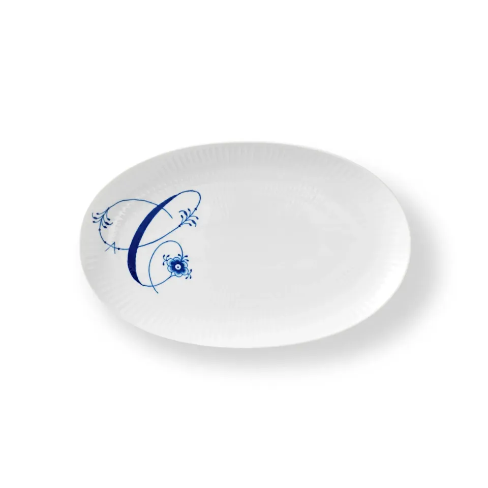 Kgl. Porcelæn Alfabet asiet C 23,5 cm håndmalet