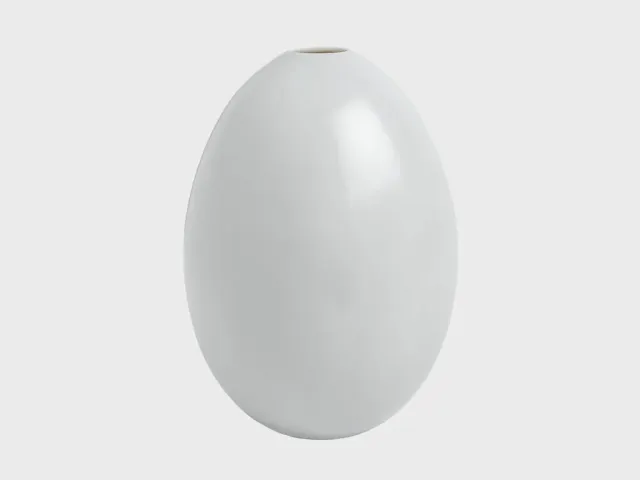 Nymphenburg Eivase vase L greige silkemat