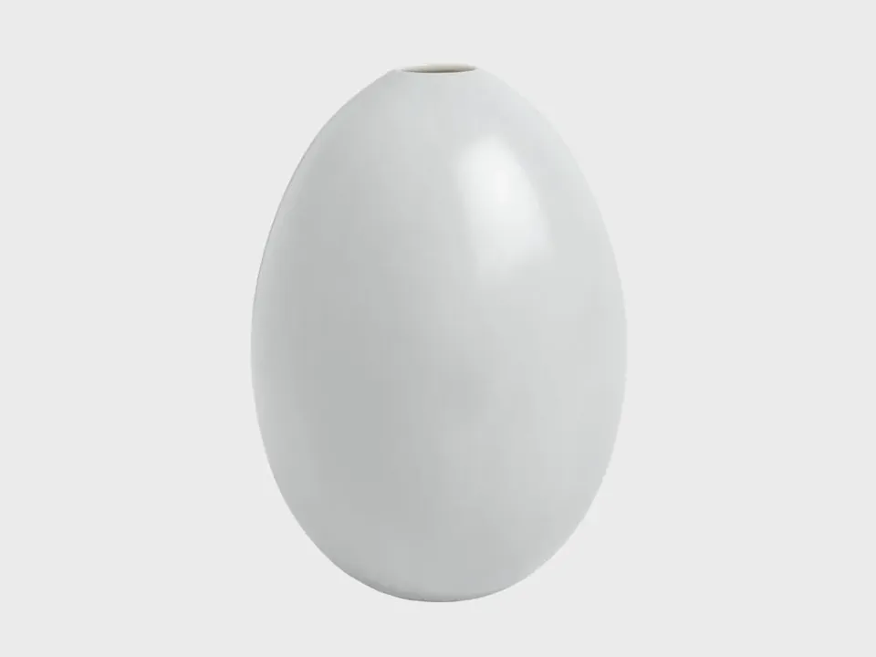 Nymphenburg Eivase vase L greige silkemat