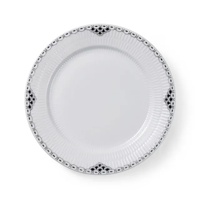Kgl. Porcelæn Sort Blonde tallerken 27 cm middagstallerken