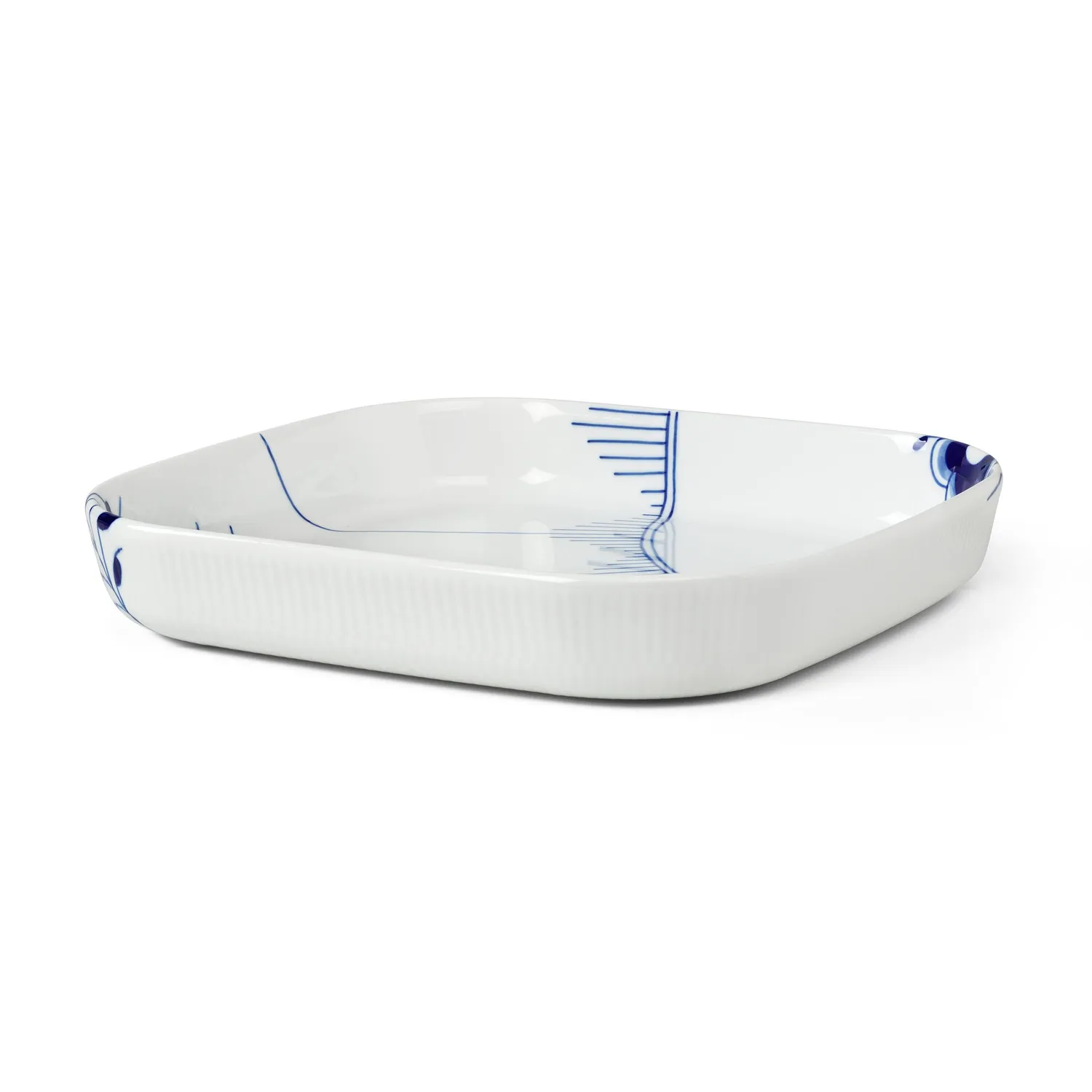 Royal Copenhagen Blå Mega Riflet ovnfast fad 30 cm