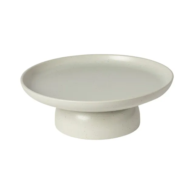 Costa Nova Pacifica tallerken med fod Oyster Grey mat stentøj