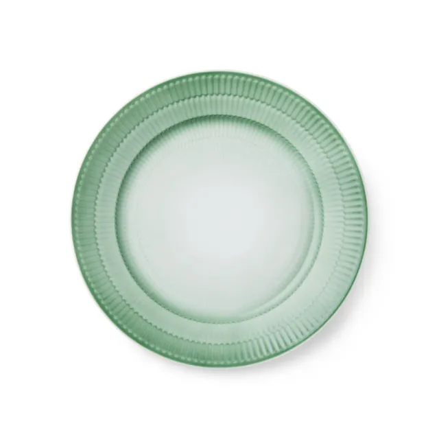 Kgl. Porcelæn Iris tallerken grøn 22 cm håndmalet glasur