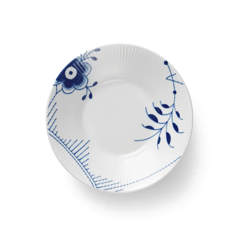Kgl. Porcelæn Blå Mega Riflet dyb tallerken 21 cm