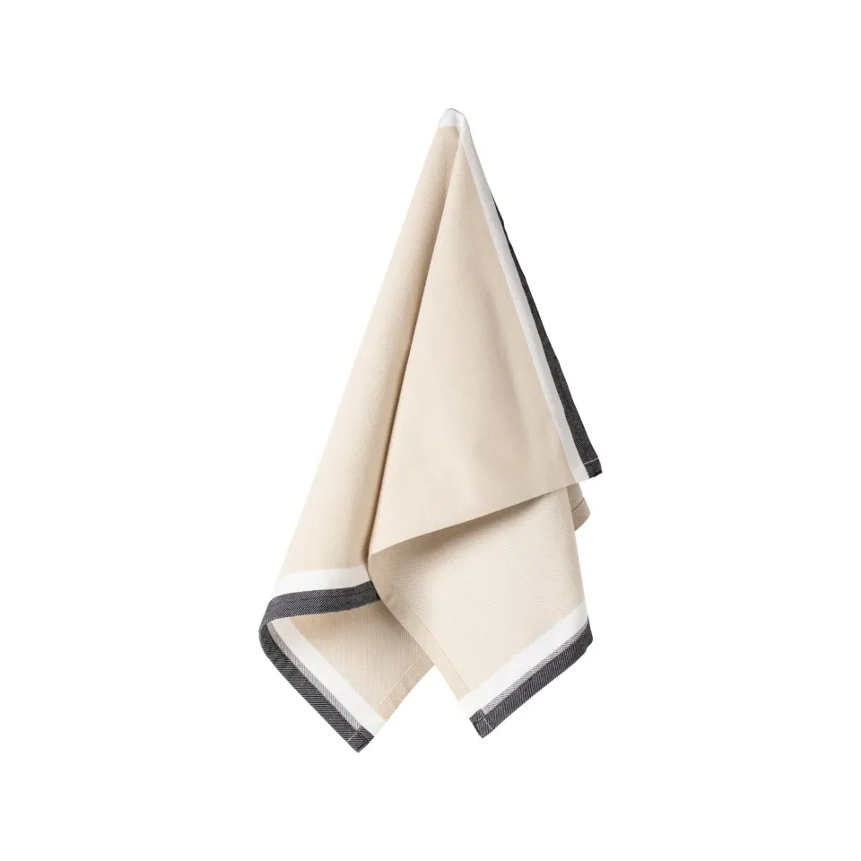 Casafina Alessa viskestykke bomuld sort twill
