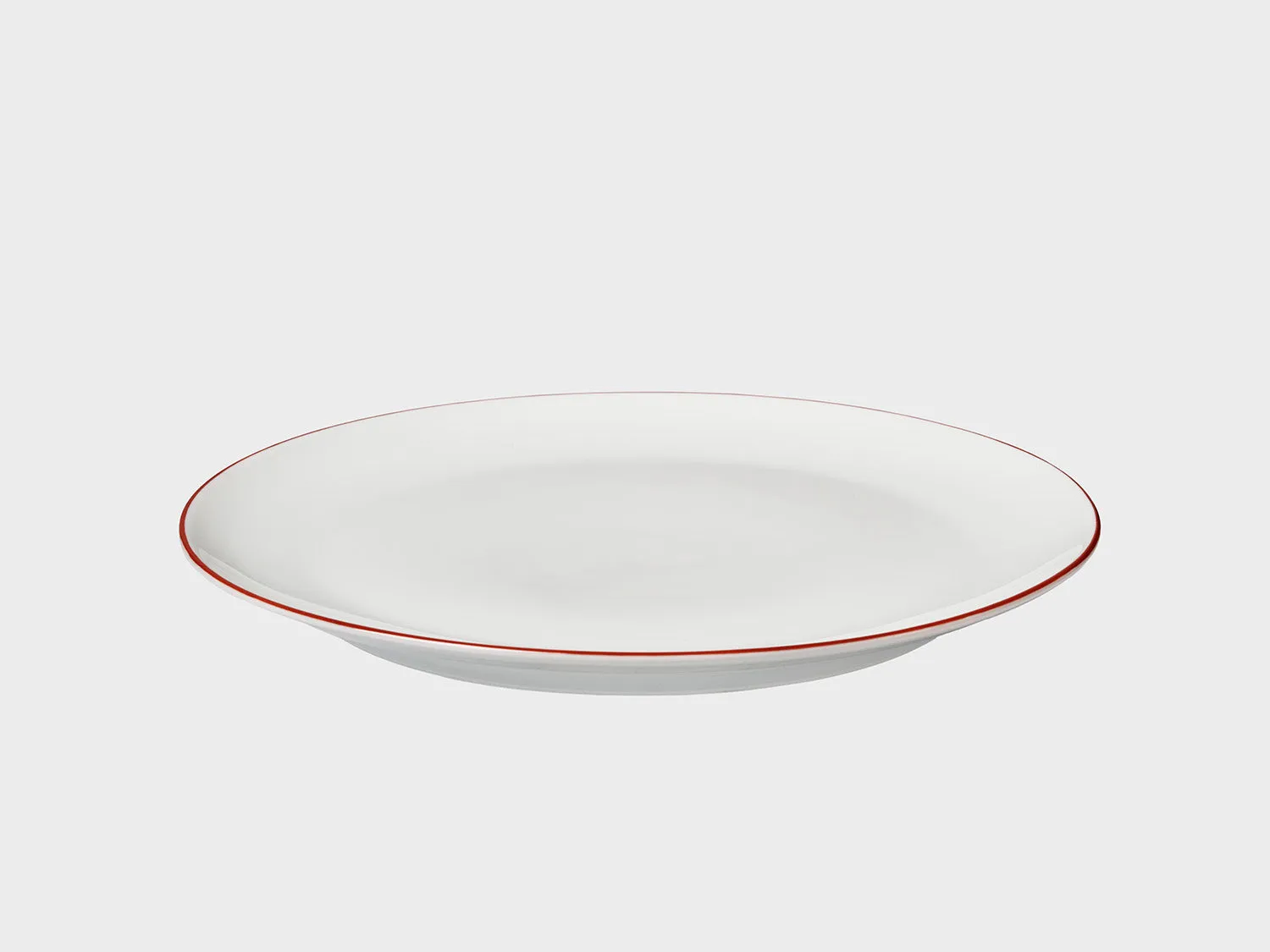 Nymphenburg Lotos rød kant tallerken 21 cm