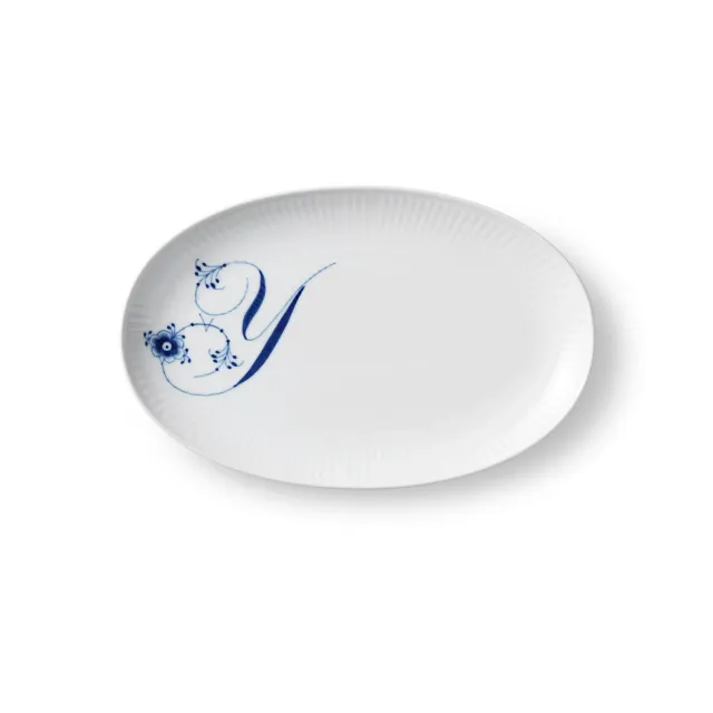 Royal Copenhagen Alfabet asiet Y 23,5 cm håndmalet