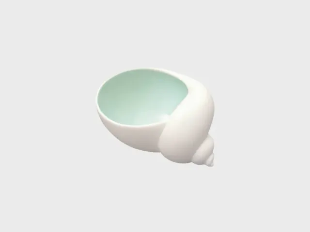 Nymphenburg Muschel skål sneglehus celadon