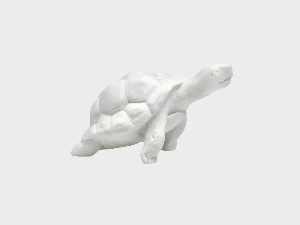 Nymphenburg Mona skildpadde porcelænsfigur hvid