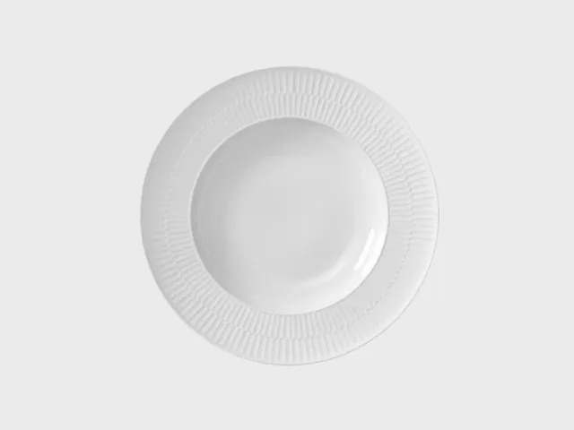 Nymphenburg Orion dyb tallerken 25 cm biskuit
