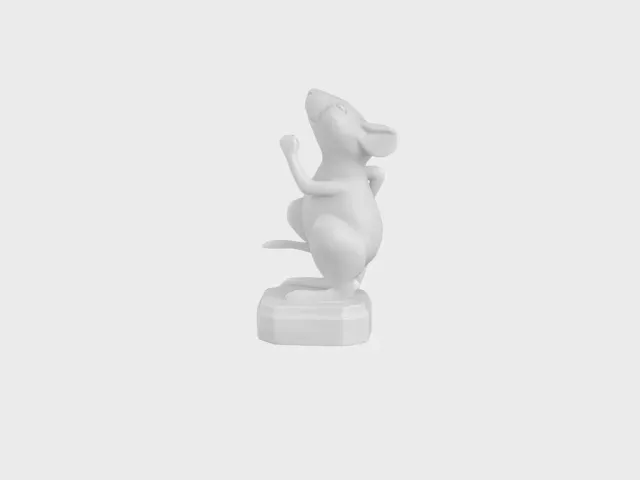 Nymphenburg Karl Atlet mus figur 9 cm hvid