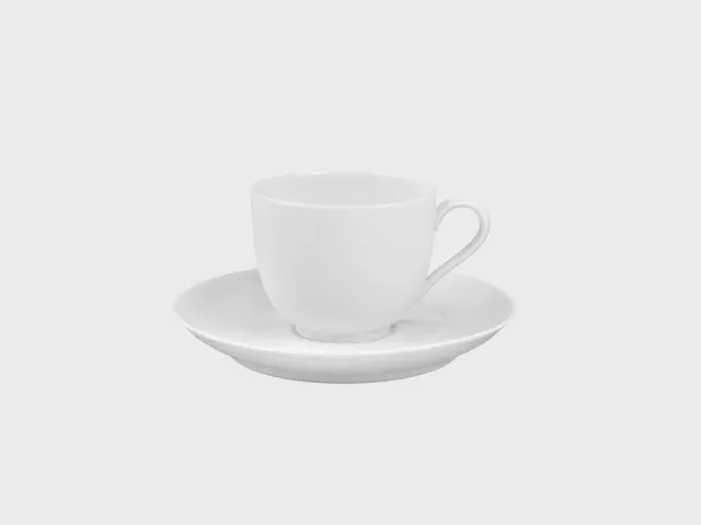 Nymphenburg Lotos kaffekop hvid biskuit umalet