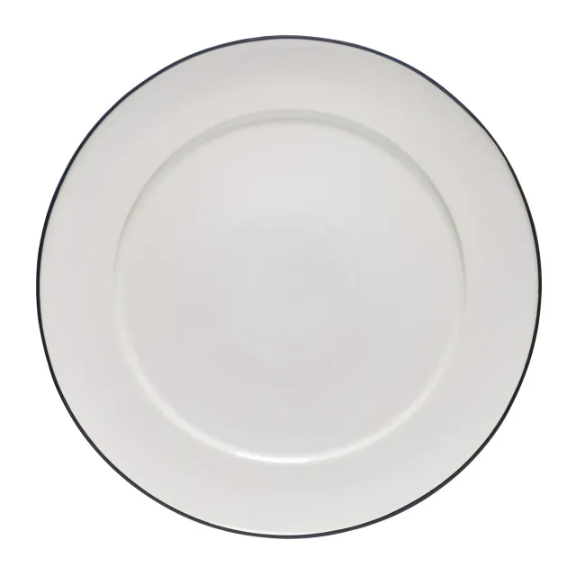 Costa Nova Round Platter Beja fad hvid-blå blank
