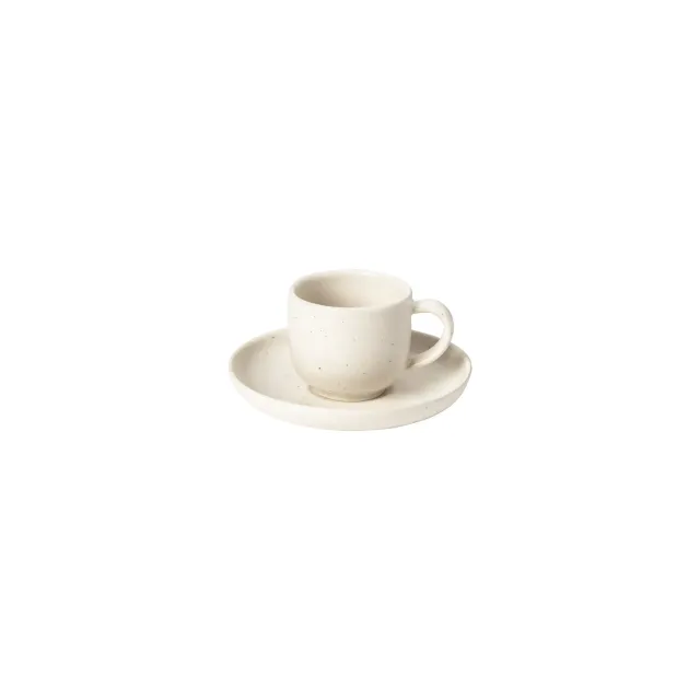 Costa Nova Pacifica kaffekop med underkop vaniljebrun mat