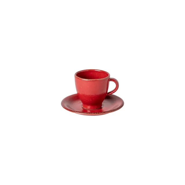 Costa Nova Positano kaffekop underkop Amora Red mat
