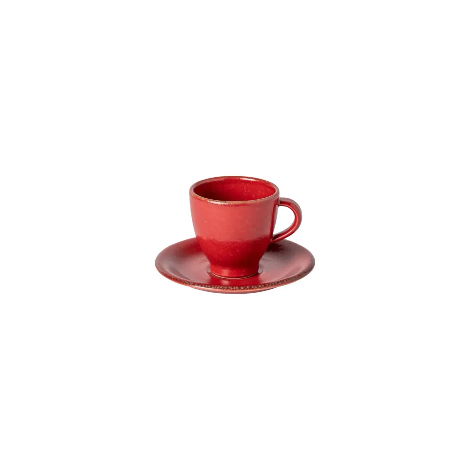 Costa Nova Positano kaffekop underkop Amora Red mat