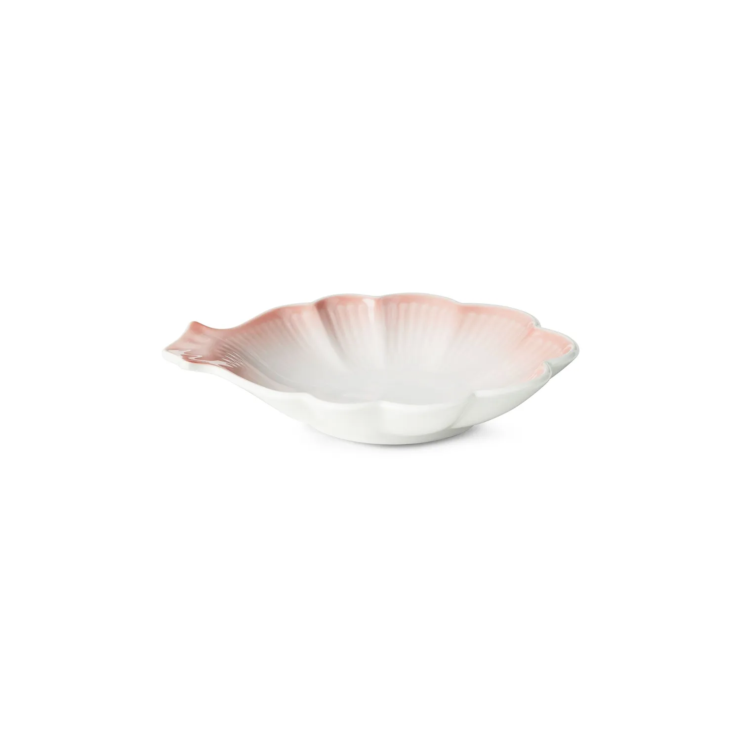 Kgl. Porcelæn Iris fad 16 cm koral blomsterformet