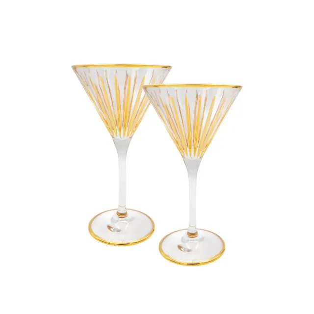 Les Ottomans CG10 martiniglas krystal guld 2 stk