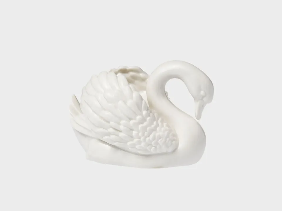 Nymphenburg Svane 976b figur 6 cm elfenben