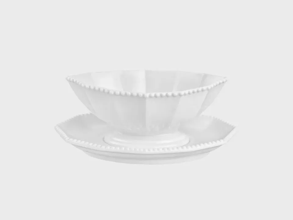 Nymphenburg Perl sauceskål hvid porcelæn klassisk