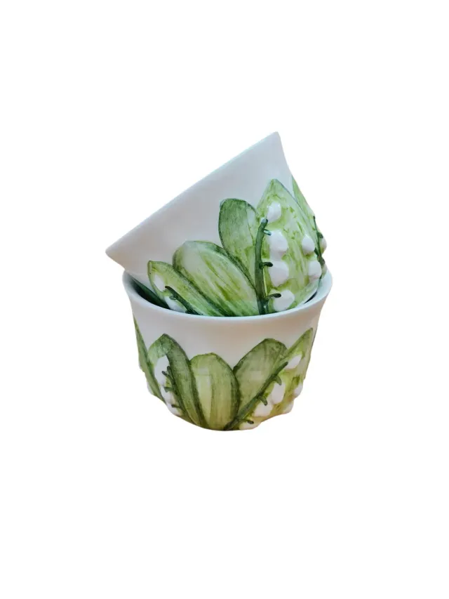 Les Ottomans Lily of the Valley espressokopper 2 stk