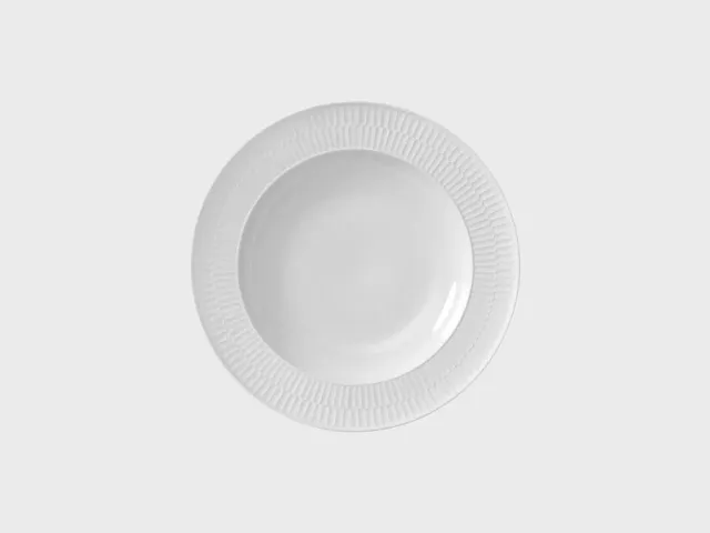 Nymphenburg Orion dyb tallerken hvid biskuit 22 cm