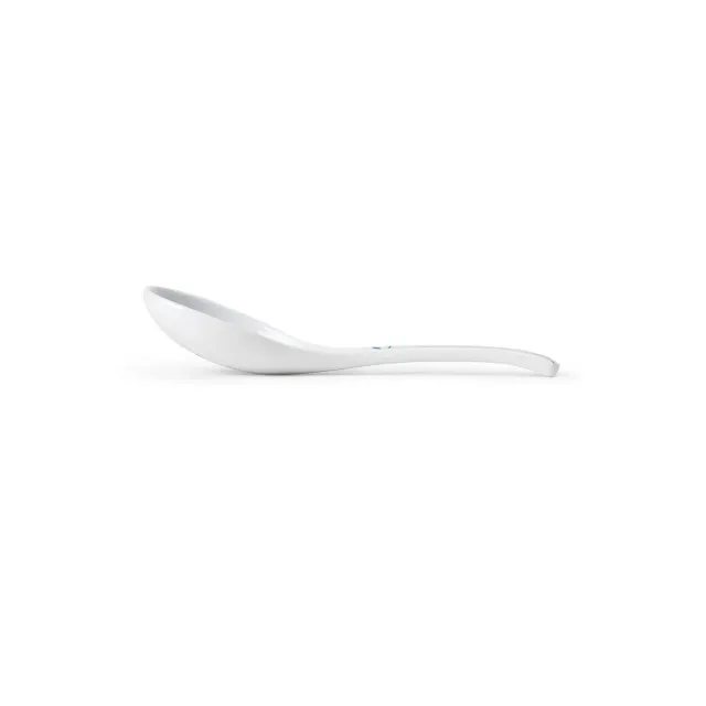 Kgl. Porcelæn Musselmalet Riflet ske 15 cm håndmalet