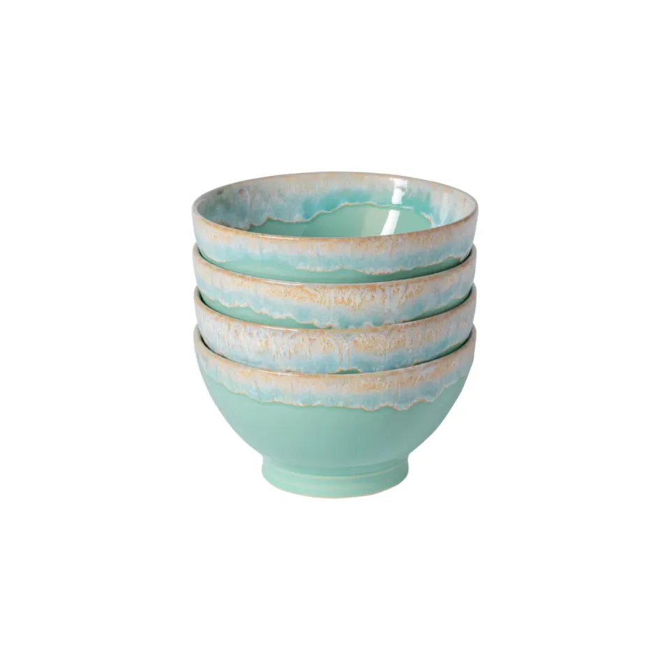 Costa Nova Latte skåle 4 stk aqua blue stentøj