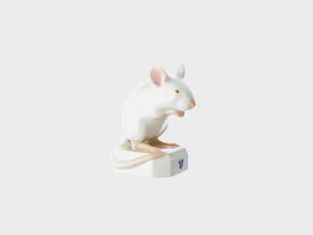 Nymphenburg Maus Karl porcelænsfigur 8 cm håndmalet