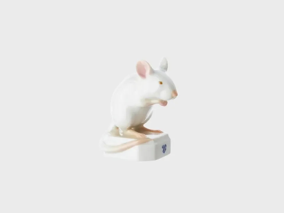 Nymphenburg Maus Karl porcelænsfigur 8 cm håndmalet