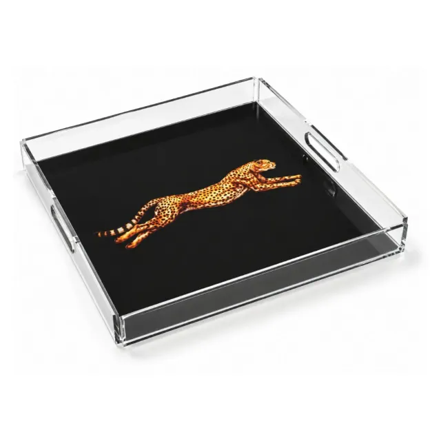 Les Ottomans LTT02 bakke leopard lakeret med hank
