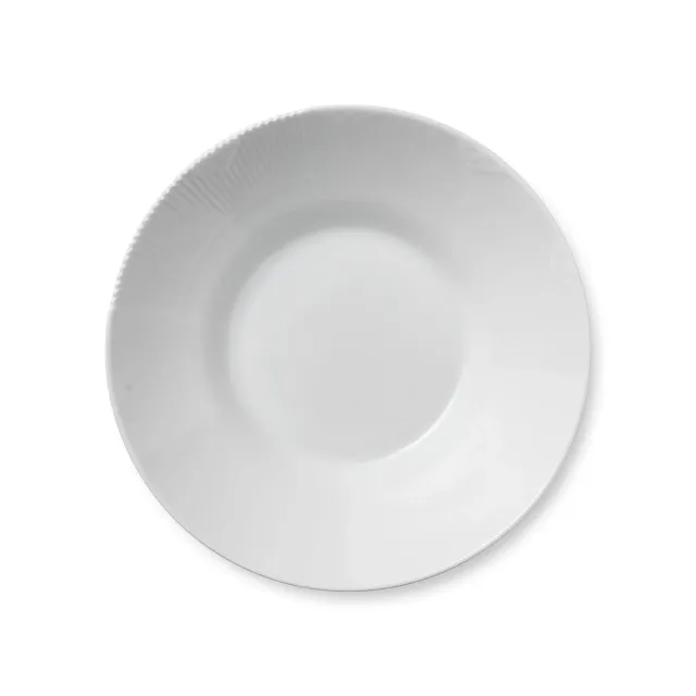 Kgl. Porcelæn Hvid Elements dyb tallerken 25 cm hvid