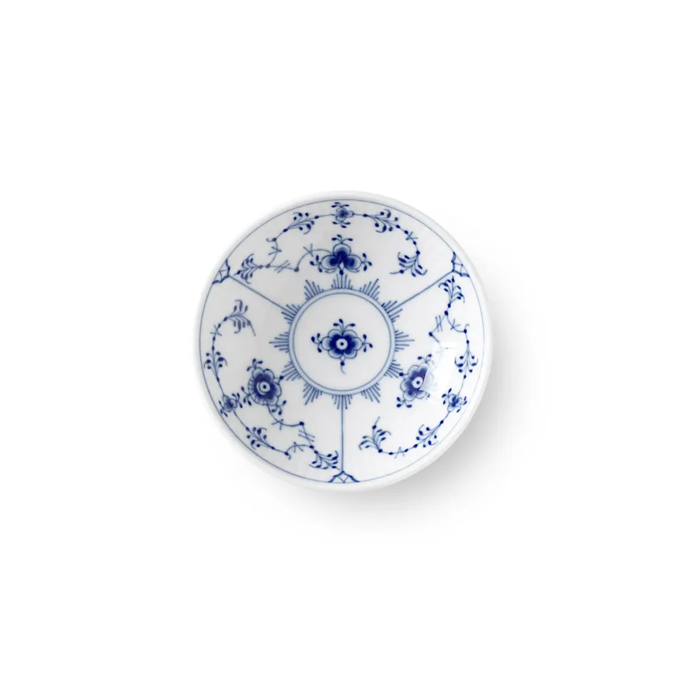Kgl. Porcelæn Musselmalet Riflet skål 9 cl porcelæn